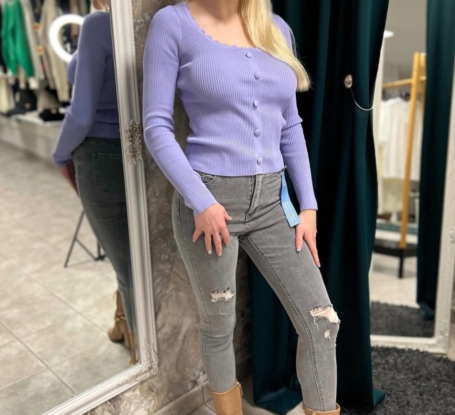 Džinsai aukštu liemeniu